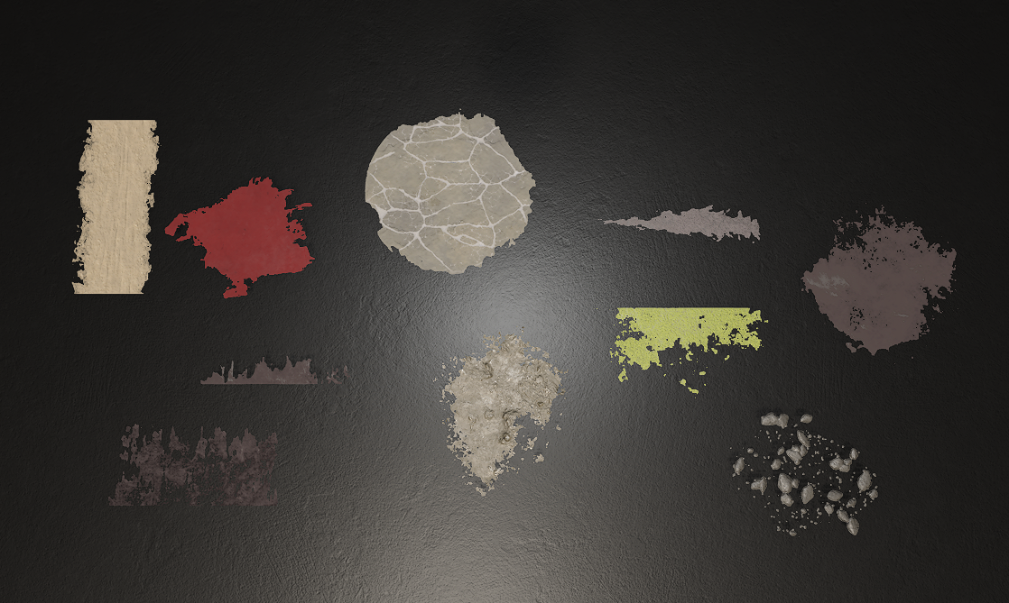 Display of all 10 of the customizable decals now available in Forge mode.