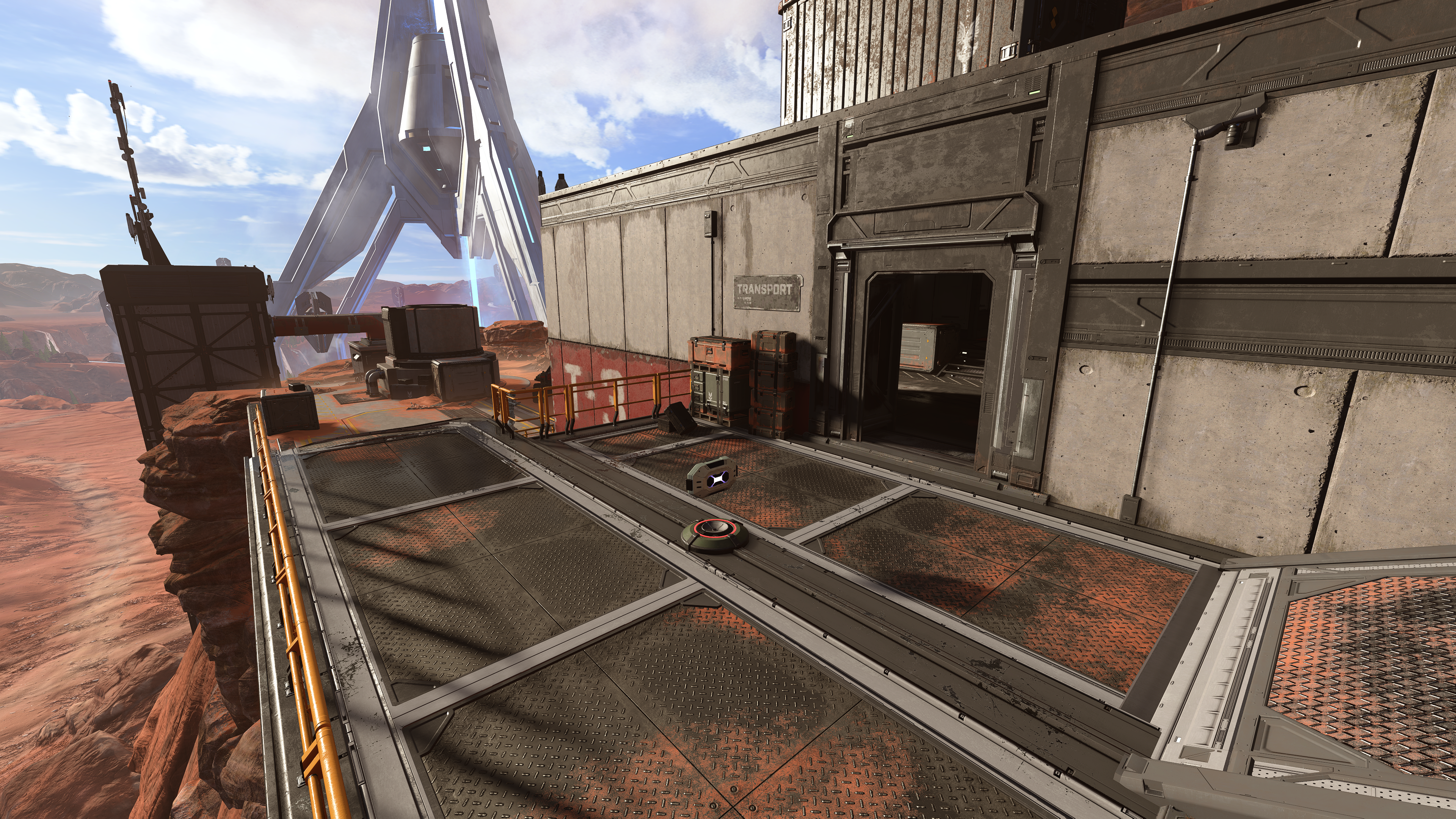 Screenshot of the map Fragmentation with Raytraced Shadows set to OFF.
