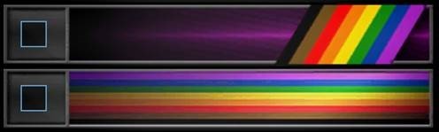 Image of two Pride Month nameplates.