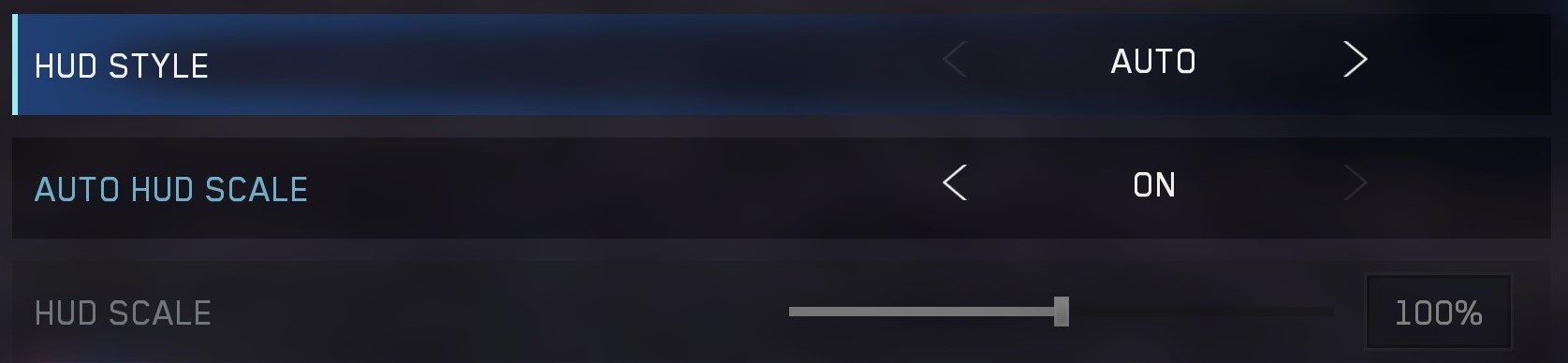 Closeup of Options & Career Settings, Video settings, Halo:CE, HUD Style is highlighted.