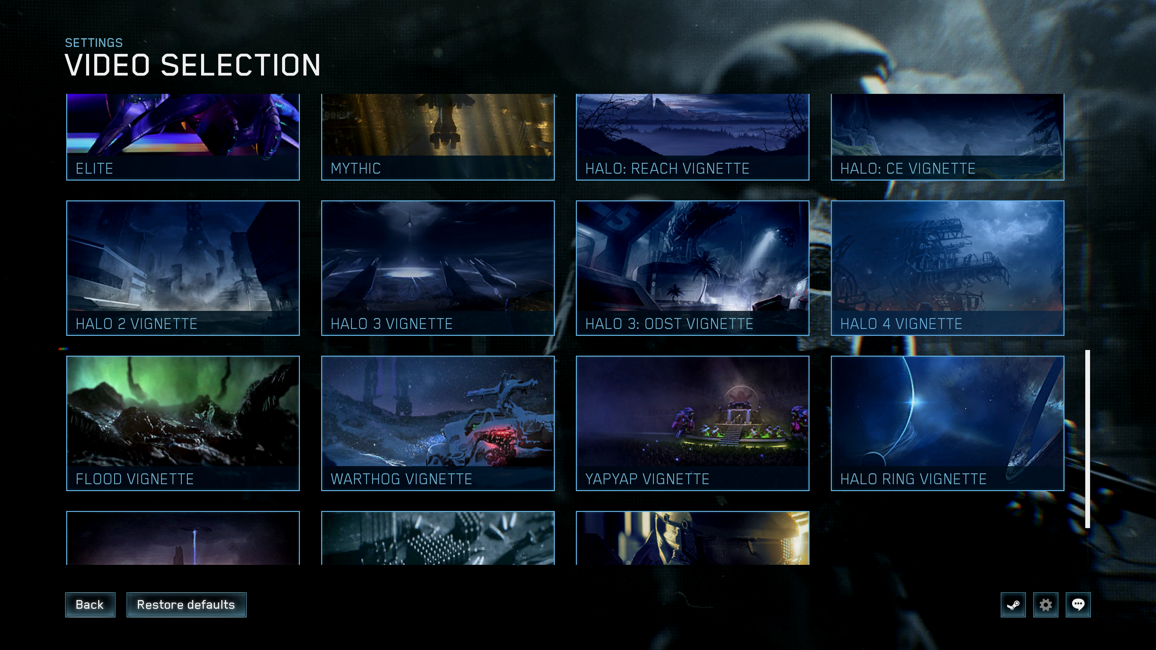 menu will allow players to set their preferred background for menus through...