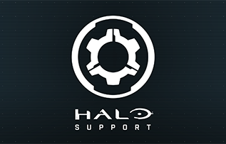 Halo Support logo and wordmark on a blue background.